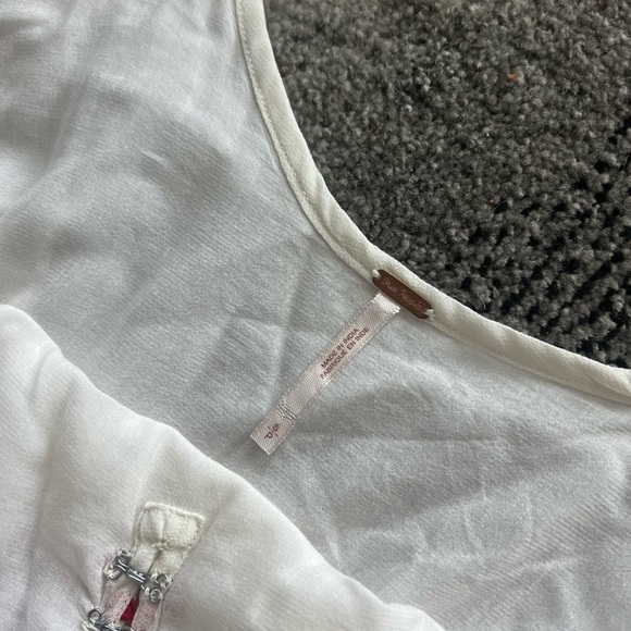 Free People White Embroidered Sleeveless Mini Dress - Picture 4 of 5